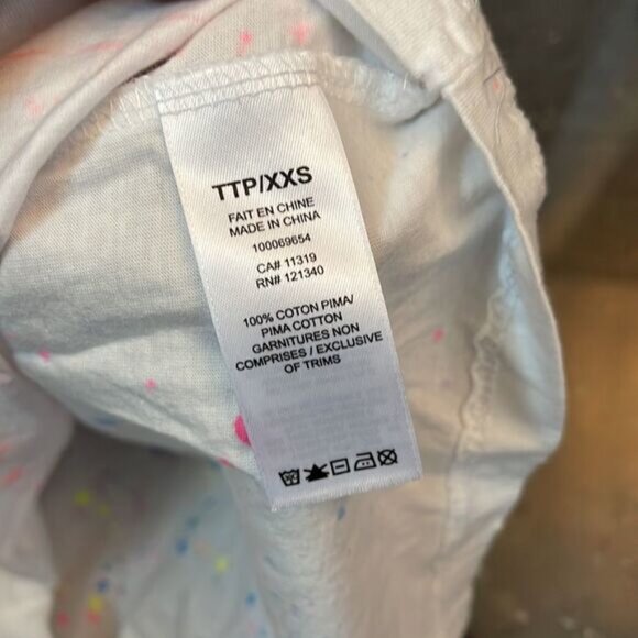 xxs white neon splatter dynamite crop tank top - Picture 7 of 7